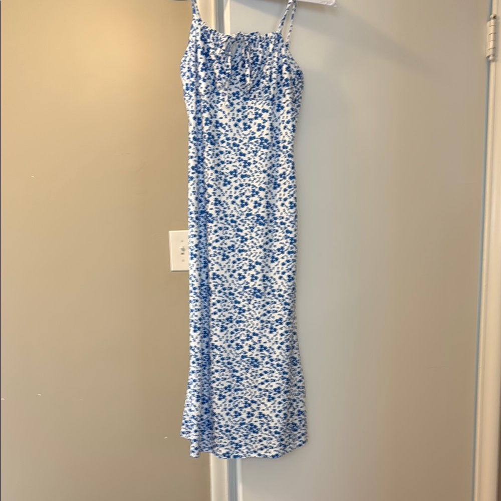 Blue and White Floral Sundress
